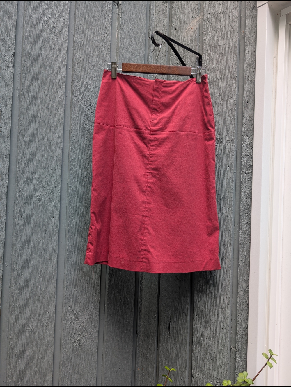 Banana Republic Rose-Red Midi Skirt